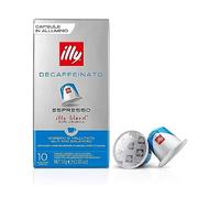 illy Coffee Nespresso Compatible Capsules, Decaf, Aluminium Coffee Capsules, Pack of 10