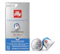 illy Coffee Nespresso Compatible Capsules, Decaf, Aluminium Coffee Capsules, Pack of 10