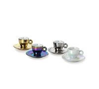illy Collection 25566 Set of 4 John Armlender Art Collection Espresso Cups + Saucers Numbered and Signed