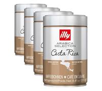 illy Costa Rica Coffee Beans, Medium Roast, 100% Arabica, Ideal for Moka Pots & Filter, 250g Tin (Pack of 4)