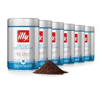 illy Decaf Ground Coffee, Medium Roast, 100% Arabica, Perfect Grind for Espresso Makers, 250g x 6