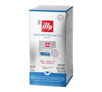 illy Coffee - ESE Coffee Pods - Decaf Coffee - Medium Roast - 100% Arabica Coffee - Compatible with ESE Coffee Machines - Individually Wrapped Decaffeinated Coffee Pods - 18 ESE Pods