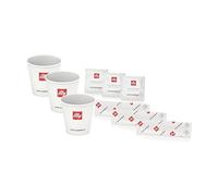 Illy Disposable Kit 200 Coffee Break Glasses Palette Sachets Sugar Logo