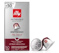 illy Intenso Coffee Capsules | 50 Aluminium Coffee Pods Compatible with Nespresso Original Machines | 100% Arabica Dark Roast Intensity 7/9 | Made in Italy