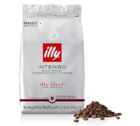 illy Coffee - Intenso Coffee Beans - Dark Roast - 100% Arabica Coffee Beans - Whole Beans - Ideal for Moka Pots, Filter Coffee, Espresso and Lungo Coffees - 500g Refill Pouch