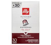 illy Intenso Coffee Capsules | 30 Aluminium Coffee Pods Compatible with Nespresso Original Machines | 100% Arabica Dark Roast Intensity 7/9 | Made in Italy