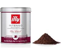 illy Intenso Ground Coffee, Dark Roast, 100% Arabica, Ideal for Espresso Preparation, 125g Tin