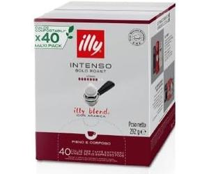 illy Intenso Italian Espresso Pods, 40 ESE Pods, 100% Arabica Dark Roast