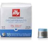 illy - iperEspresso Capsules - illy Coffee Pods - Decaf Medium Roast - 100% Decaffeinated Arabica Beans - ideal for Espresso and Cappuccino - Francis Francis Compatible - 6 x 18 Pods