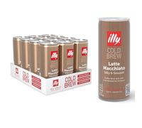 illy Medium Roast Arabica Cold Brew Latte Macchiato Iced Coffee - 12 x 250ml Tins