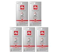 illy Nespresso Compatible Lungo Aluminium Coffee Capsules - (Pack of 5, Total 50 Pods) - 100% Arabica Coffee