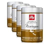 illy Nicaragua Coffee Beans, Medium Roast, 100% Arabica, Ideal for Moka Pots & Filter, 250g Tin (Pack of 4)