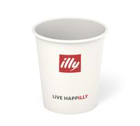 Illy paper cup with lid for coffee white 355 ml