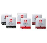 ILLY Selection of 108 Coffee Capsules for Hyperespresso Machines | Tasting Assortment with 2 Classic Packs, 2 Intense Packs, 2 Strong Packs