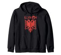 Illyrians Albania Albania Shqipëria Tirana Albanians Zip Hoodie