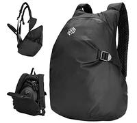 ILM Motorbike Helmet Bag Backpack Multifunctional-Motorcycle Backpack Bag Waterproof Reflective Strips with Large Capacity, Black, Model MB01