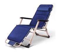 ILmira Folding Deck Chairs Home Garden Sun Loungers with Removable Headrest and Cotton Pad Sunbed Office Lunch Break Chair (#1) Auspicious clouds