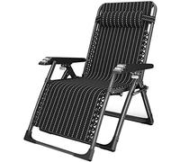ILmira Sun Lounger Garden Chairs Foldable Deck Chair Zero Gravity Patio Folding Loungers Camping Recliner Chair Sun Loungers Lawn Outdoor Office Beach Black Portable Garden Chair Auspicious clouds