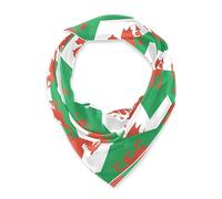 ILmira Wales Flag Women's Kerchief Square Scarves Girls Head Hair Bandanas 35x35inch/90x 90cm
