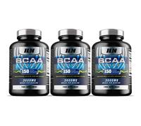 ILN - BCAA Capsules 3000mg - 2:1:1 Amino Acid Supplements (450 Capsules - 3 Month Supply) - Vegetarian BCAA Tablets