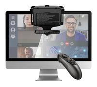 ILOKNZI 7.7 inch Phone Autocue Teleprompter Kit, Bluetooth Remote Control and Tempered Optical Glass for Smartphone, iOS/Android Compatible S-Teleprompter App