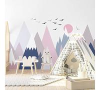 Ilonka Children's Wall Stickers - Giant Wall Sticker for Child's Bedroom - Scandinavian Mountains - 60 x 90 cm