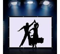 ILOOXI 100 120 200 250 Inch Projector Screen, Foldable Anti-Crease Projection Screen, 16:9 HD Portable Movie Screen Outdoor Indoor Home Theater Screens Washable (4:3,200inch)