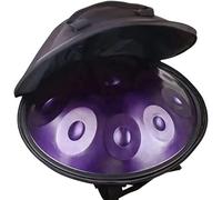 ILOOXI 22inch Handpan Drum 10 Notes Steel Hand Drum In D Minor Harmonic Percussion Instrument, Large Hand Pan Tongue Drum (Color : Purple-10 Notes, Size : 432hz)