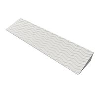 ILOOXI 3" Rise Threshold Ramp Doorway, Rubber Wheelchair Ramp For Home Steps/Door, 39" Wide Curb Ramp, Non-Slip Textured Surface(White,1.8" Rise/99 * 10 * 4.5cm)