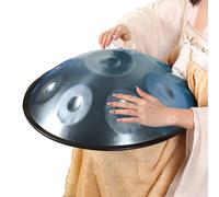 ILOOXI 432Hz 440Hz Handpan Drum 9/10/12 Notes 22inch Hand Pan Drums In D Minor With Handpan Stand, Case, Dallets, Dust-free Cloth (Color : Blue-432hz, Size : 10 Notes)