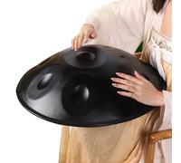 ILOOXI 432Hz 440Hz Handpan Drum 9/10/12 Notes 22inch Hand Pan Drums In D Minor With Handpan Stand, Case, Dallets, Dust-free Cloth (Color : Black-440hz, Size : 9 Notes)