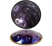 ILOOXI 432HZ 440HZ Handpan Drum Instrument 22 Inches 9/10/12 Notes D Minor Hand Pan Steel Popular Tongue Drum (Color : Purple-440hz, Size : 12 Notes)