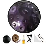 ILOOXI 432HZ 440hz Handpan Drums D Minor 22 Inches Steel Hand Drum 9 Notes 10 Notes 12 Notes Handpan Steel Drums Musical Instrument (Color : Purple-432hz, Size : 12 Notes)