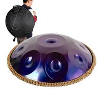 ILOOXI 9/10/12 Notes Handpan Drum, 432Hz/440Hz Steel Hand Drum In D Minor 22 Inches/58cm Hand Pan, Music And Instrument Gifts (Color : Purple-432hz, Size : 10 Notes)
