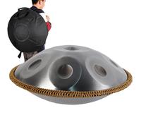 ILOOXI 9/10/12 Notes Handpan Drum, 432Hz/440Hz Steel Hand Drum In D Minor 22 Inches/58cm Hand Pan, Music And Instrument Gifts (Color : Silver-432hz, Size : 10 Notes)