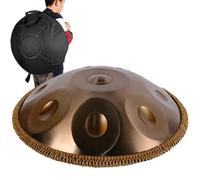 ILOOXI 9/10/12 Notes Handpan Drum, 432Hz/440Hz Steel Hand Drum In D Minor 22 Inches/58cm Hand Pan, Music And Instrument Gifts (Color : Gold-432hz, Size : 9 Notes)