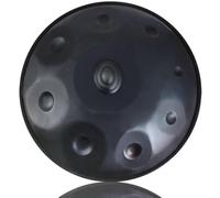 ILOOXI 9 Sounds 22 Inches Hand Pan D Minor Handpan Drum Percussion, Steel Hand Drum Instrument For Adults, Sound Healing (Color : Black-9 Notes, Size : 432hz)