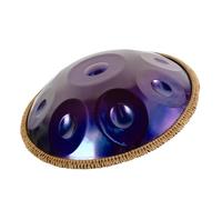 ILOOXI D Minor Handpan Drums Sets 22 Inches 9/10/12 Notes Steel Hand Drum With Soft Hand Pan Bag, Handpan Mallet, Handpan Stand (Color : Purple-440hz, Size : 10 Notes)