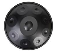 ILOOXI Hand Pan D Minor Handpan Drum 9 Notes 10 Notes 12 Notes Steel Hand Drum+Soft Hand Pan Bag+2 Handpan Mallet+Handpan Stand (Color : Black-440hz, Size : 9 Notes)