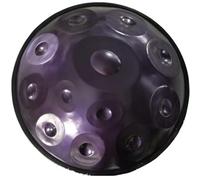 ILOOXI Hand Pan D Minor Handpan Drum 9 Notes 10 Notes 12 Notes Steel Hand Drum+Soft Hand Pan Bag+2 Handpan Mallet+Handpan Stand (Color : Purple-440hz, Size : 10 Notes)