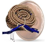 ILOOXI Handmade Tongue Drum Rope, 22 Inch Steel Tongue Drum Wrap Rings, Handpan Drum Wrapped Braided Rope Handpan Decoration Rattan Rope (Color : Blue, Size : 55-65cm)