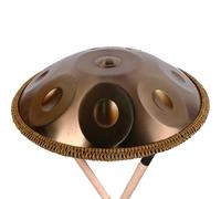 ILOOXI Handpan Drum 9/10/12 Notes Steel Hand Drum In D Minor Hand Pan With Soft Drum Bag 22 Inches Harmonic Percussion Instrument (Color : Gold-440hz, Size : 10 Notes)