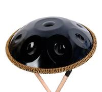 ILOOXI Handpan Drum 9/10/12 Notes Steel Hand Drum In D Minor Hand Pan With Soft Drum Bag 22 Inches Harmonic Percussion Instrument (Color : Black-432hz, Size : 9 Notes)