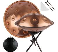 ILOOXI Handpan Drum Instrument 22 Inches 9/10/12 Notes D Minor Steel Hand Drum, Adult Beginner Percussion Instruments (Color : Gold-432hz, Size : 12 Notes)