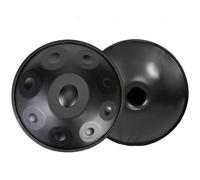 ILOOXI Handpan Drum Instrument In D Minor Hand Pan 9 Notes 10 Notes 12 Notes Steel Drums Musical Instrument 22 Inches Hand Drum (Color : Black-432hz, Size : 10 Notes)