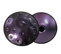 ILOOXI Handpan Drum Instrument In D Minor Hand Pan 9 Notes 10 Notes 12 Notes Steel Drums Musical Instrument 22 Inches Hand Drum (Color : Purple-440hz, Size : 9 Notes)