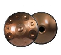 ILOOXI Handpan Drum Instrument In D Minor Hand Pan 9 Notes 10 Notes 12 Notes Steel Drums Musical Instrument 22 Inches Hand Drum (Color : Gold-432hz, Size : 10 Notes)