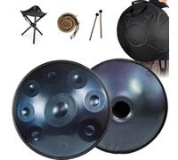 ILOOXI Steel Hand Pan Drum 22'' Handpan Drum D Minor 9/10/12 Notes, Hand Tank Drum Instrument, 432Hz 440Hz Percussion Tongue Drum, For Yoga, Meditation (Color : Blue-432hz, Size : 10 Notes)