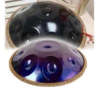 ILOOXI Steel Hand Pan Drum D Minor Handpan Drum 432Hz 440Hz 22 Inches Hand Pan Drums 9 Notes 10 Notes 12 Notes Hand Drum With Carry Bag, Tripod, Drumsticks (Color : Purple-440hz, Size : 12 Notes)