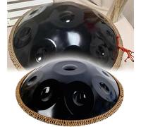 ILOOXI Steel Hand Pan Drum D Minor Handpan Drum 432Hz 440Hz 22 Inches Hand Pan Drums 9 Notes 10 Notes 12 Notes Hand Drum With Carry Bag, Tripod, Drumsticks (Color : Black-432hz, Size : 10 Notes)